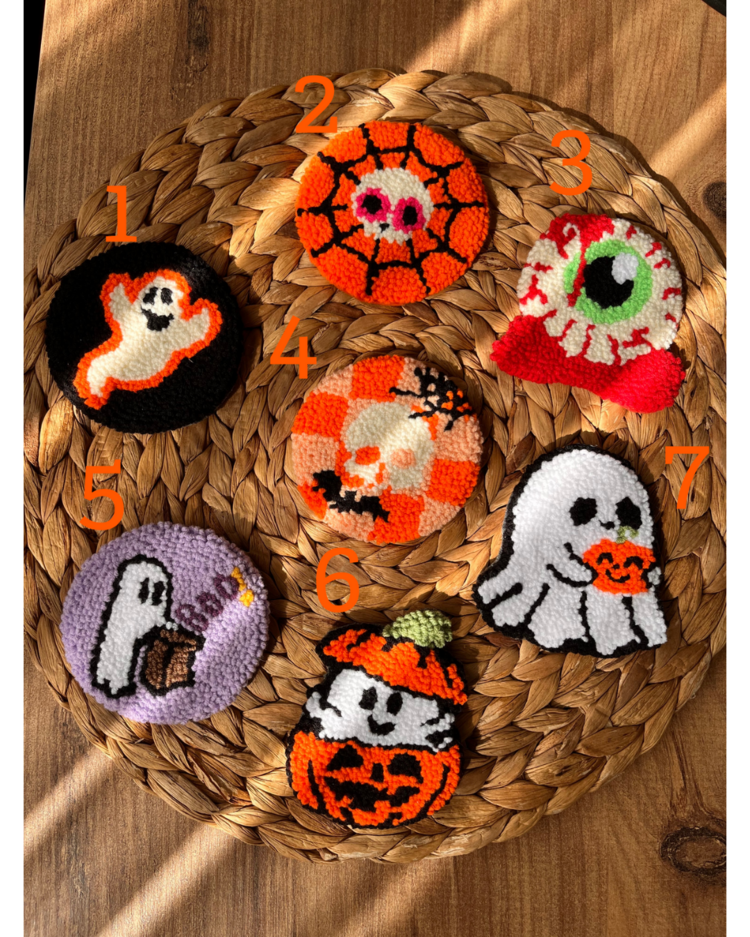 Pumpkin Boo Halloween Coasters