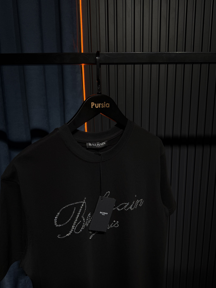 Balmain Taşlı T-shirt Premium 