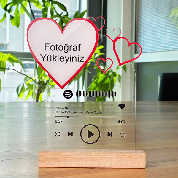 Kalpli Özel Kesim Pleksi Spotify Plak