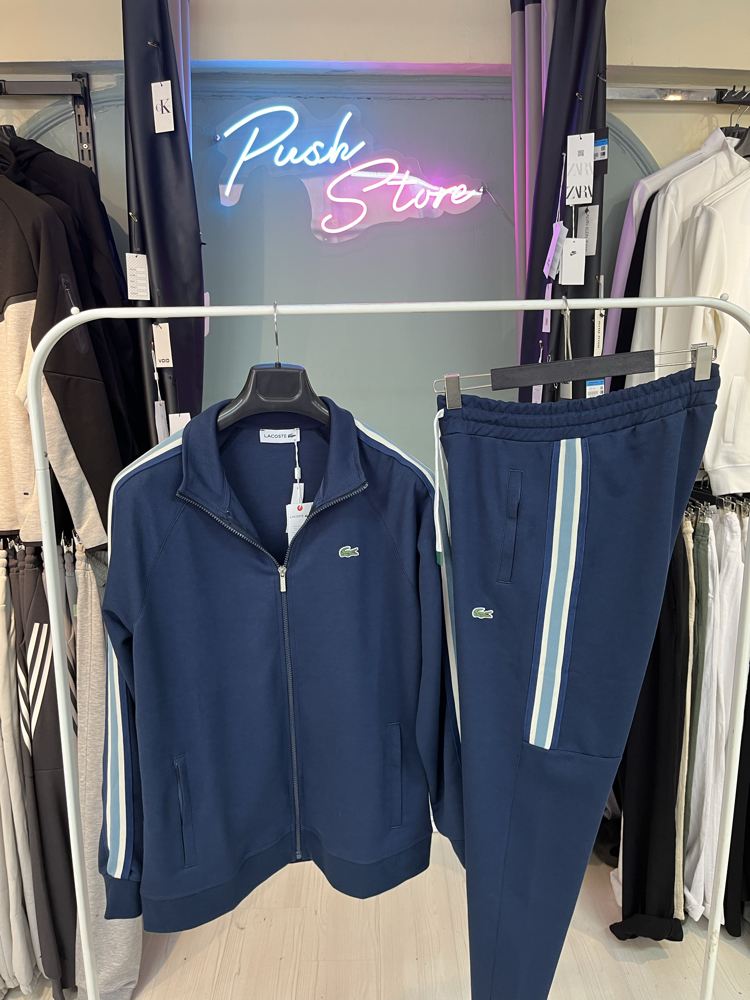 Lacoste Lacivert Şeritli Eşofman Takımı – Günlük Giyim