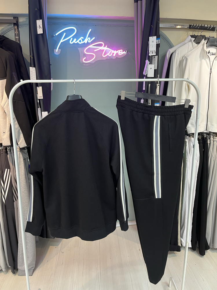 Lacoste Siyah Şeritli Esorfman Takimi – Erkek Spor Giyim