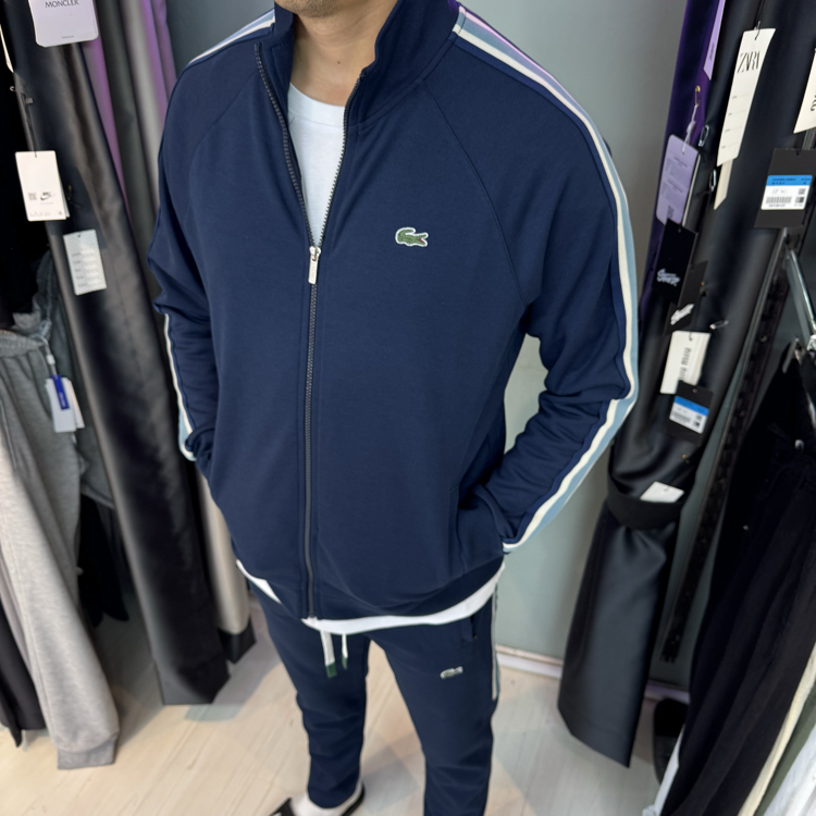 Lacoste Lacivert Şeritli Eşofman Takımı – Günlük Giyim