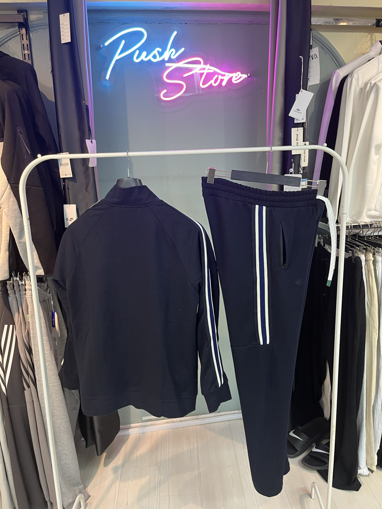 Lacoste Koyu Lacivert Şeritli Esorfman Takimi – Erkek Spor Giyim