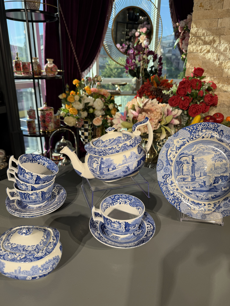 Spode Blue Italian Demlik