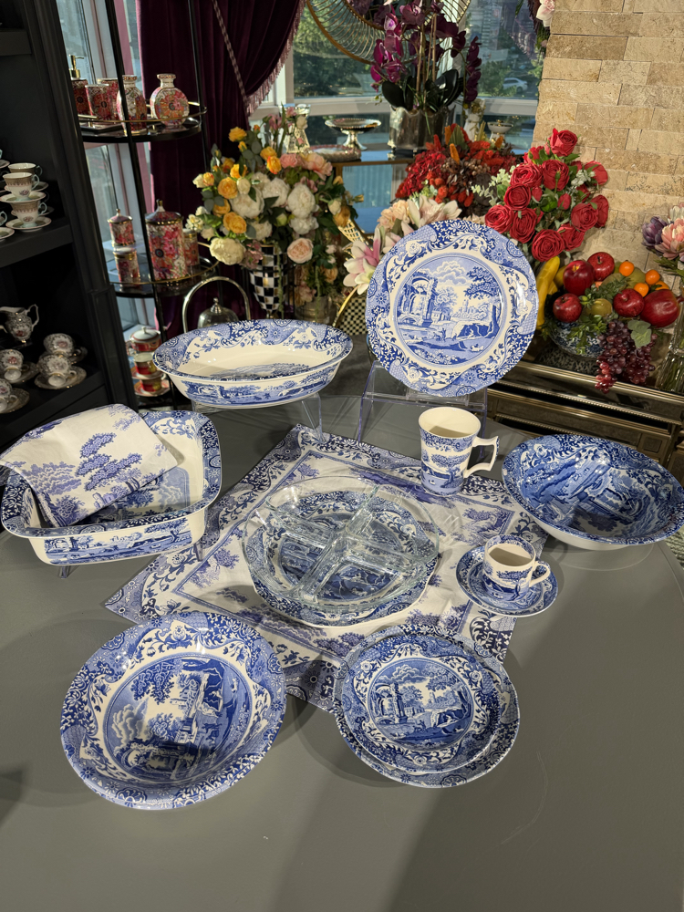Spode Blue Italian Porselen Kahve Fincanı 