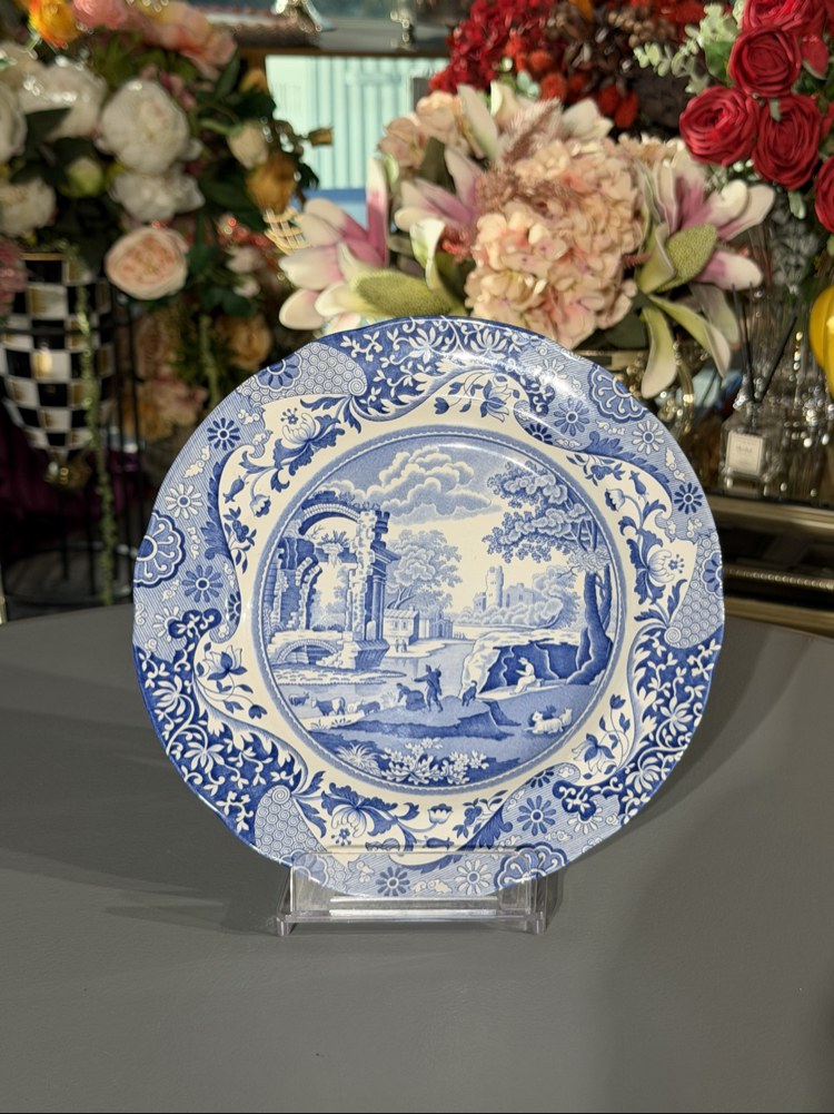 Spode Blue Italian Porselen 23 Cm Tabak