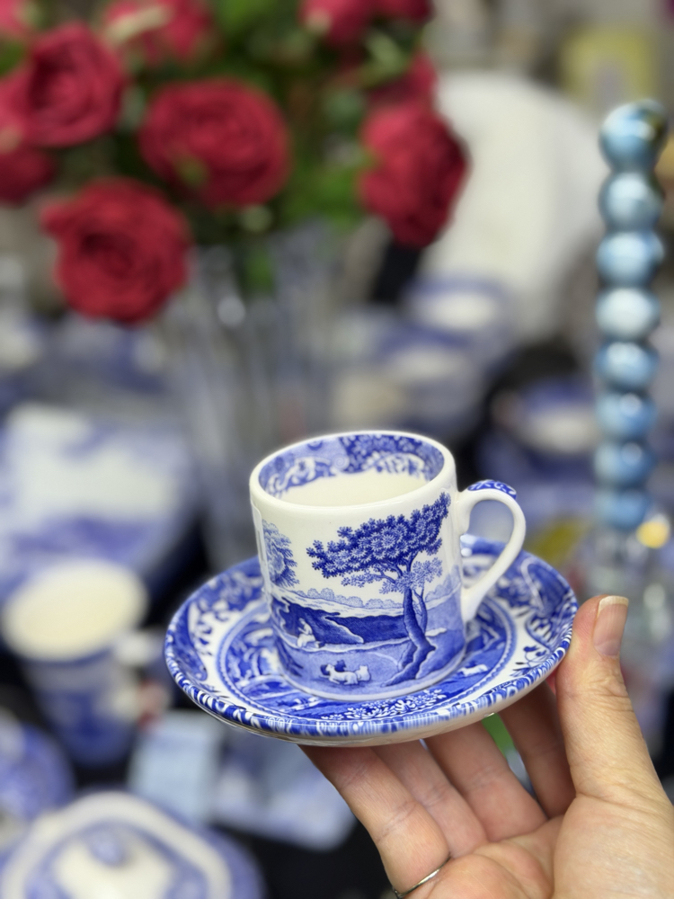 Spode Blue Italian Porselen Kahve Fincanı 