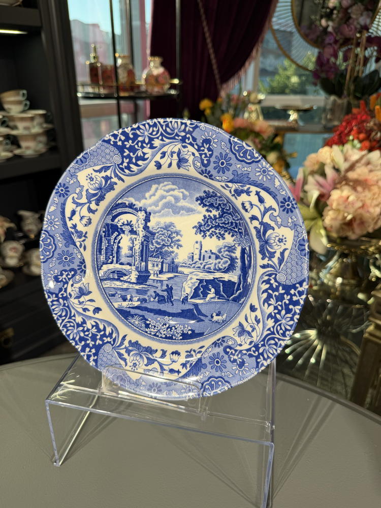 Spode Blue Italian 27 Cm Porselen Yemek Tabağı