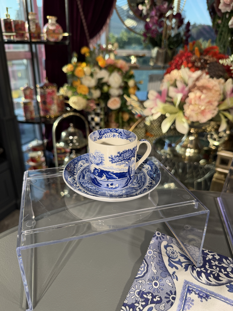 Spode Blue Italian Porselen Kahve Fincanı 