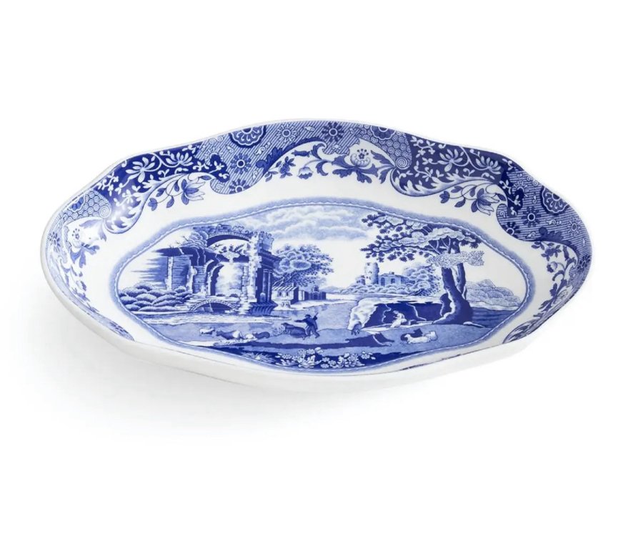 Spode Blue Italian Oval Servis Tabağı