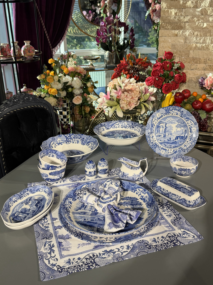 Spode Blue Italian Porselen Sütlük