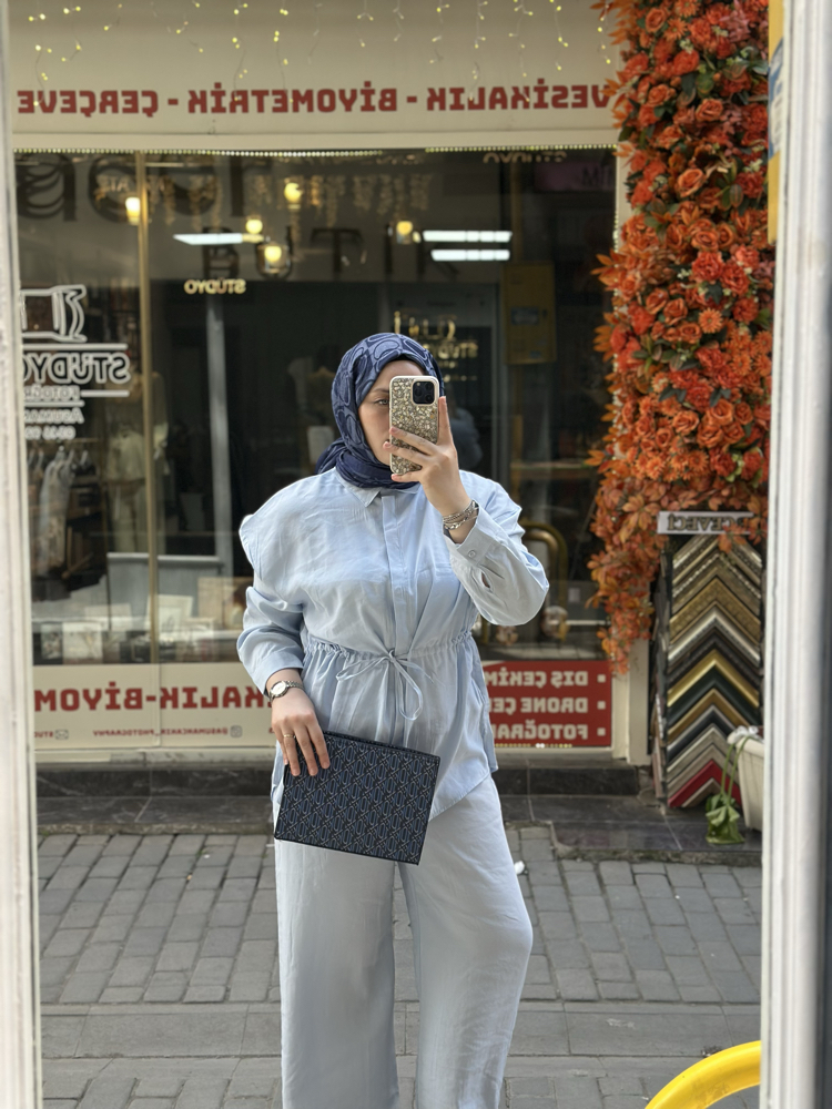 Modal Kumaş Mavi Takım