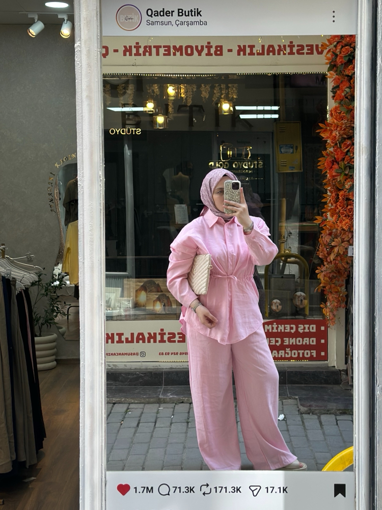 Modal Kumaş Pembe Takım