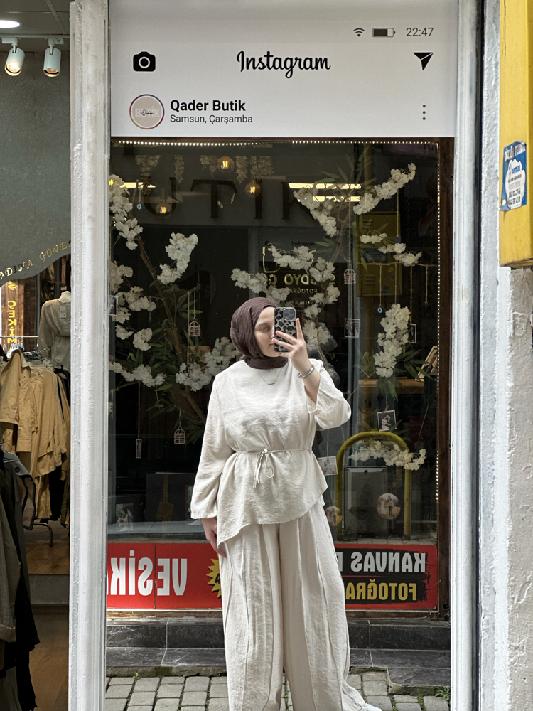 Bej Pantolon Takım