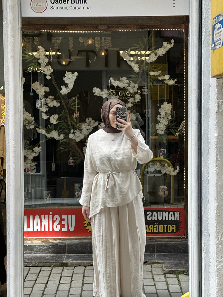 Bej Pantolon Takım