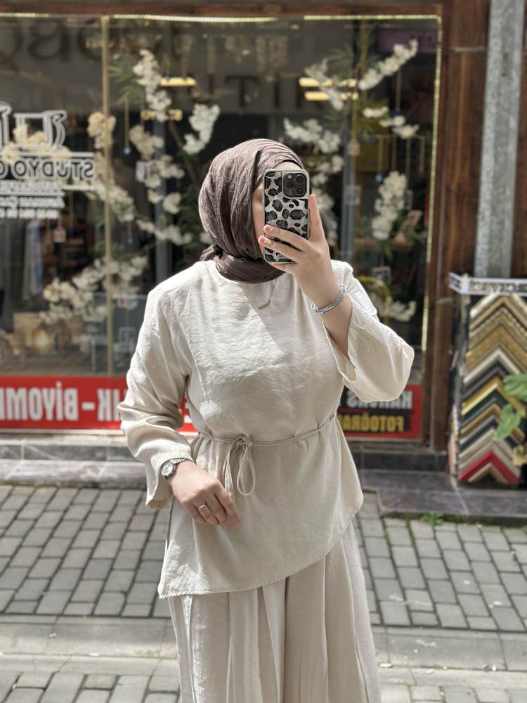 Bej Pantolon Takım