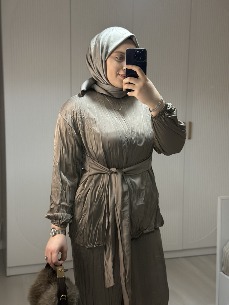 Saten kumaş ikili takım 