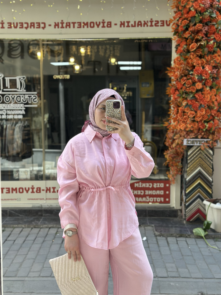 Modal Kumaş Pembe Takım