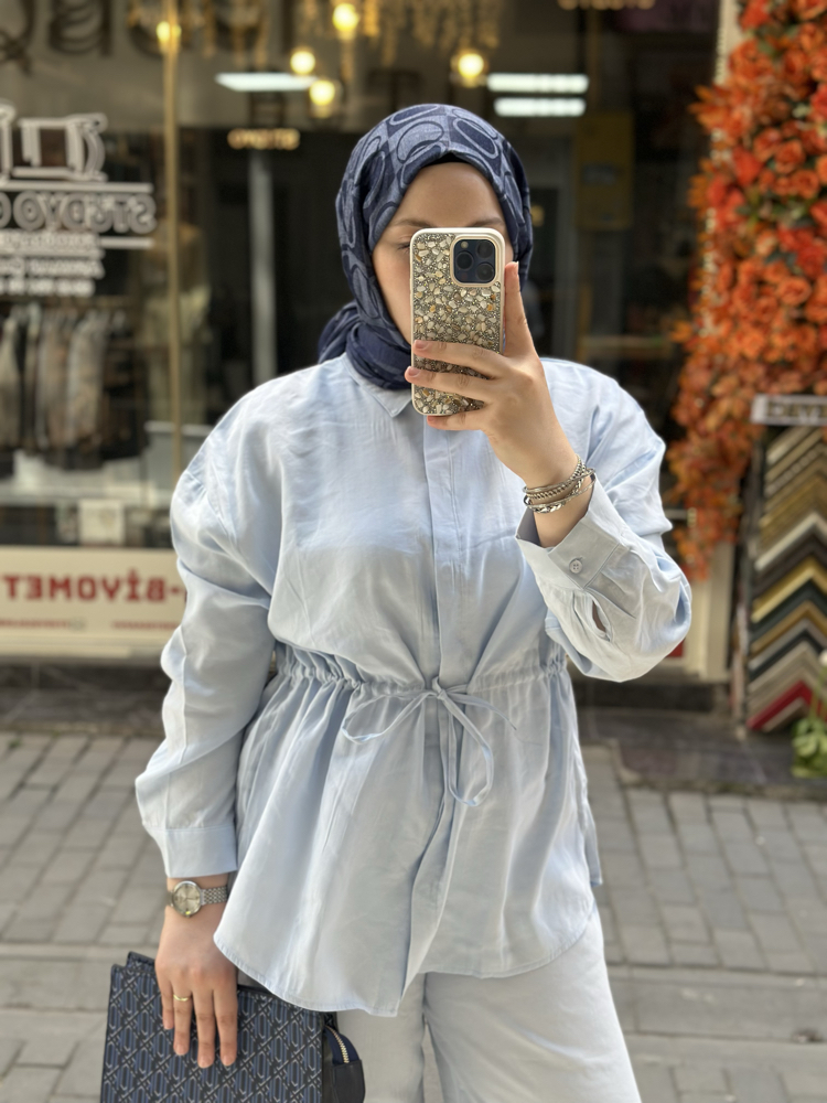 Modal Kumaş Mavi Takım
