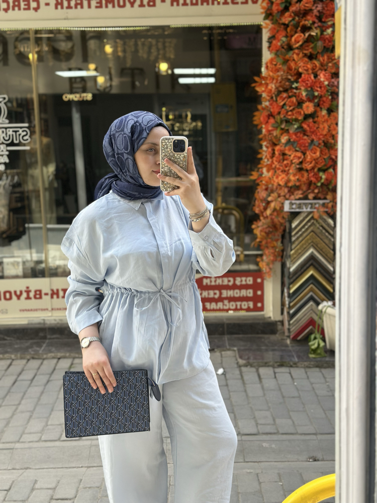 Modal Kumaş Mavi Takım