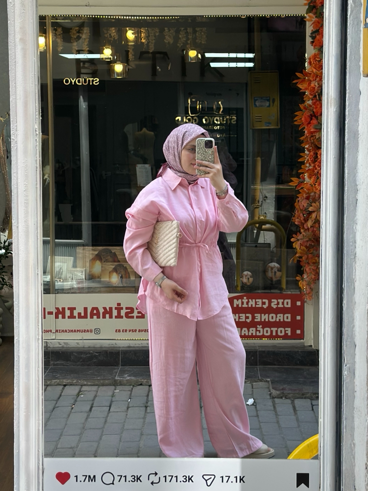 Modal Kumaş Pembe Takım