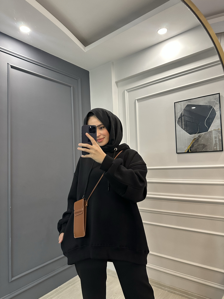 Oversize Kapüşonlu Sweat