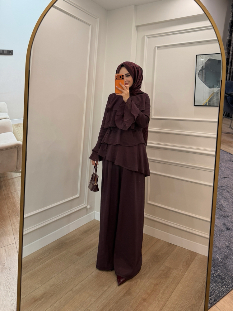 LİYA KAT KAT TUNİK DETAYLI TAKIM 