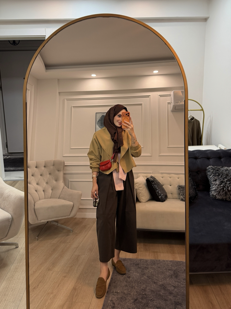 (ÖN SİPARİŞ) PİLE DETAYLI  BEL İP BAĞLAMALI PANTOLON 