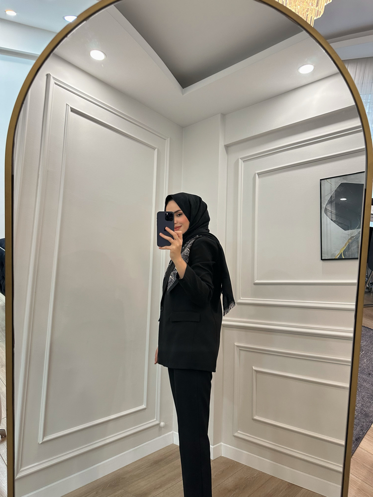 Fularlı Blazer Ceket 