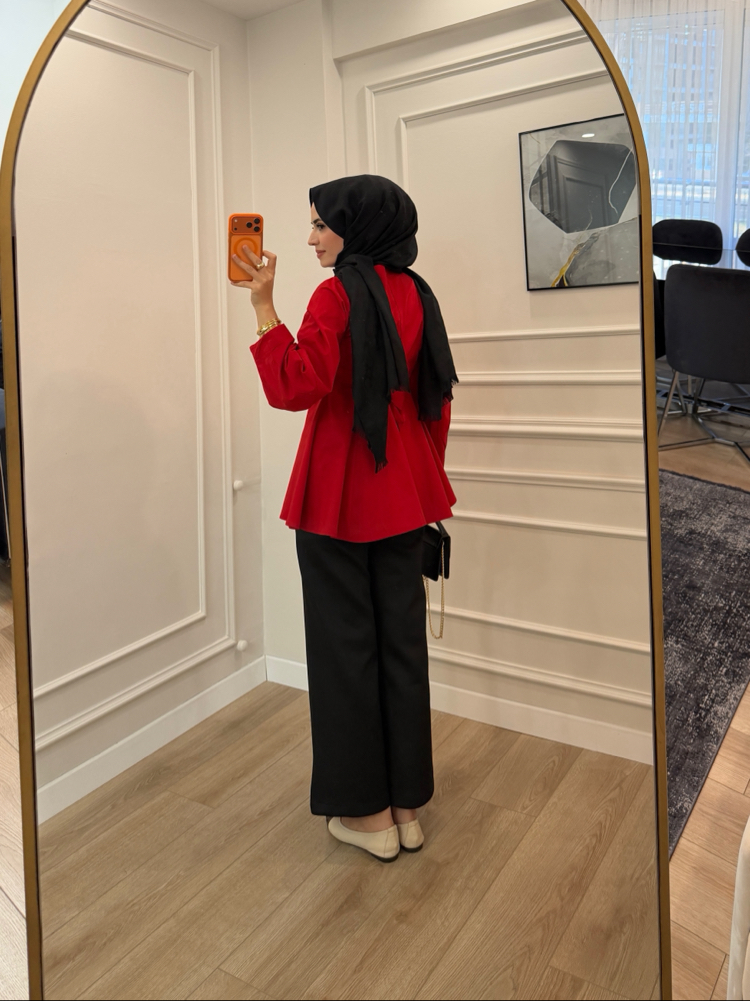 Volanlı Poplin Tunik