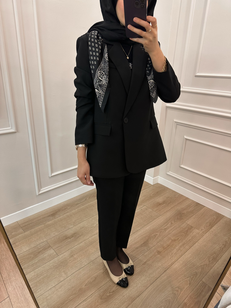Fularlı Blazer Ceket 