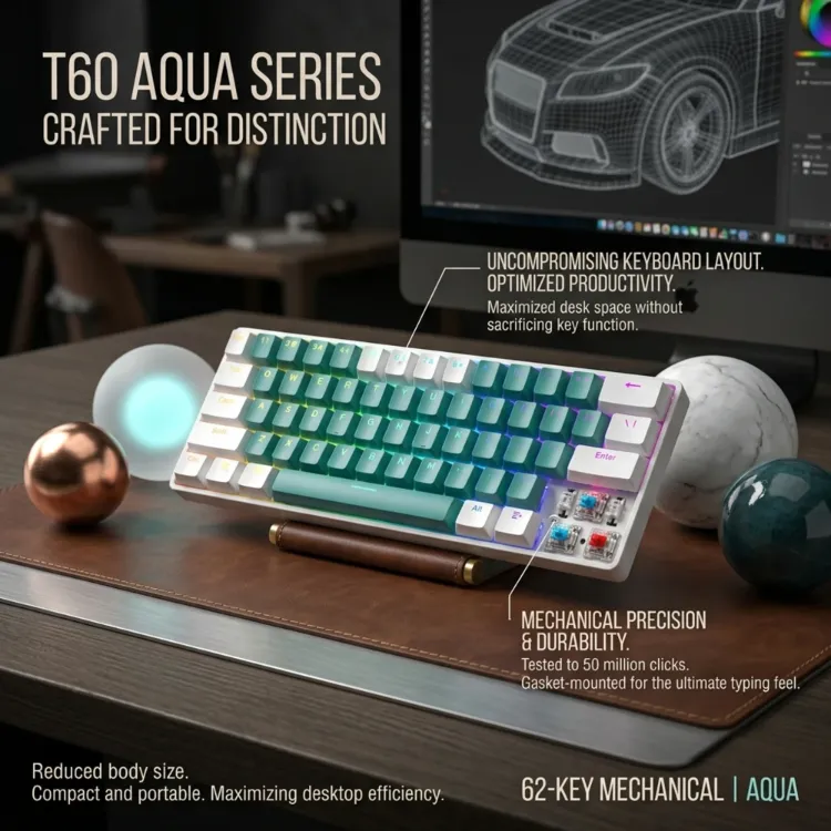 Blic T60 Mini Blue Switch Mekanik Klavye