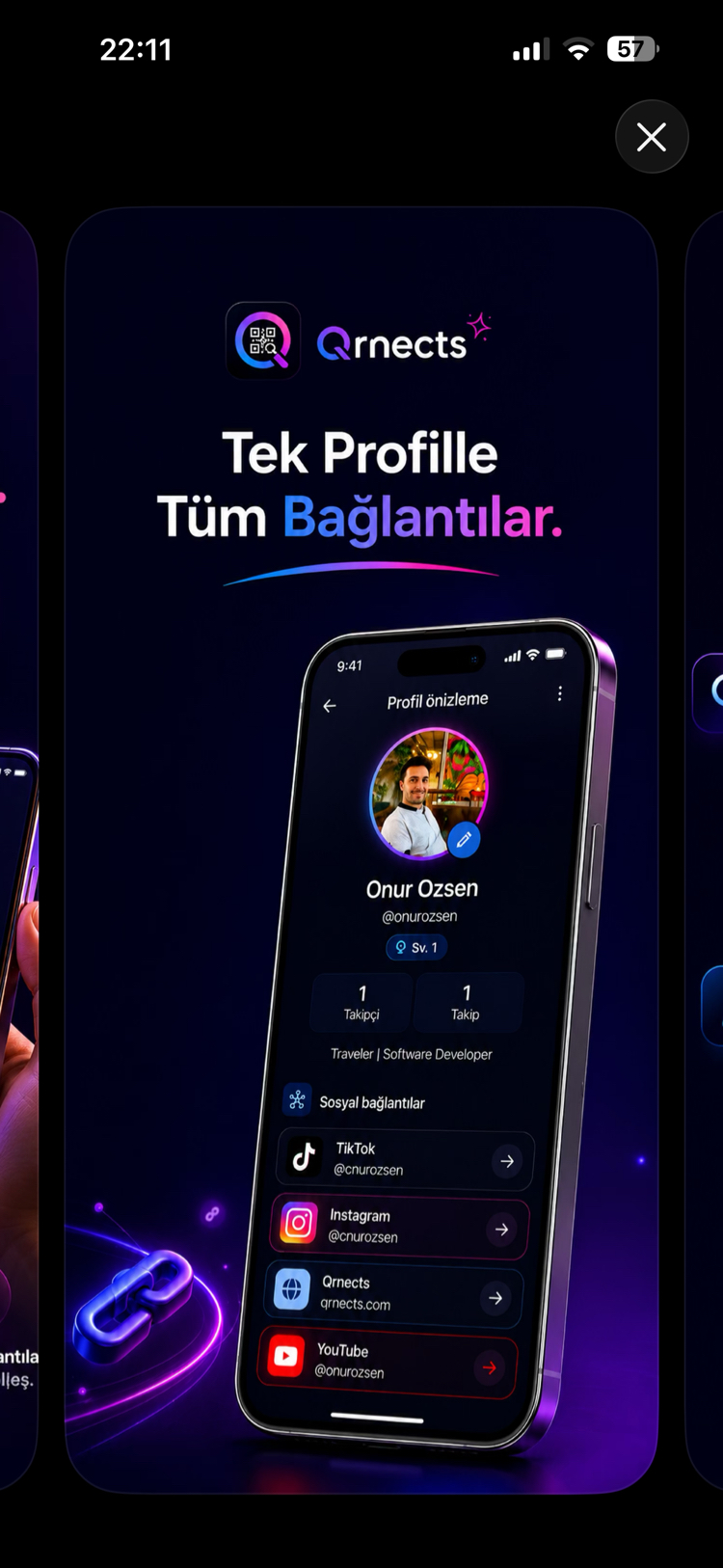 Qrnects NFC Sticker – Dijital Profil ve Sosyal Medya Kartı