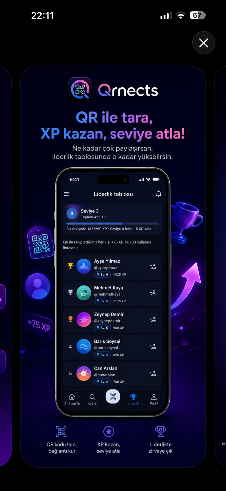 Qrnects NFC Sticker – Dijital Profil ve Sosyal Medya Kartı