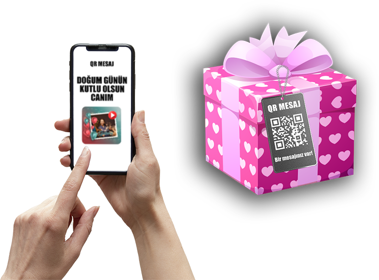 QR Mesaj Dijital Hediye Karekodu Olarak Verilecektir