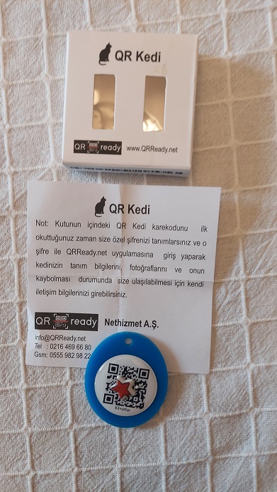 QR Kedi Fiziksel Kedi Karekodu Hazır Ürün