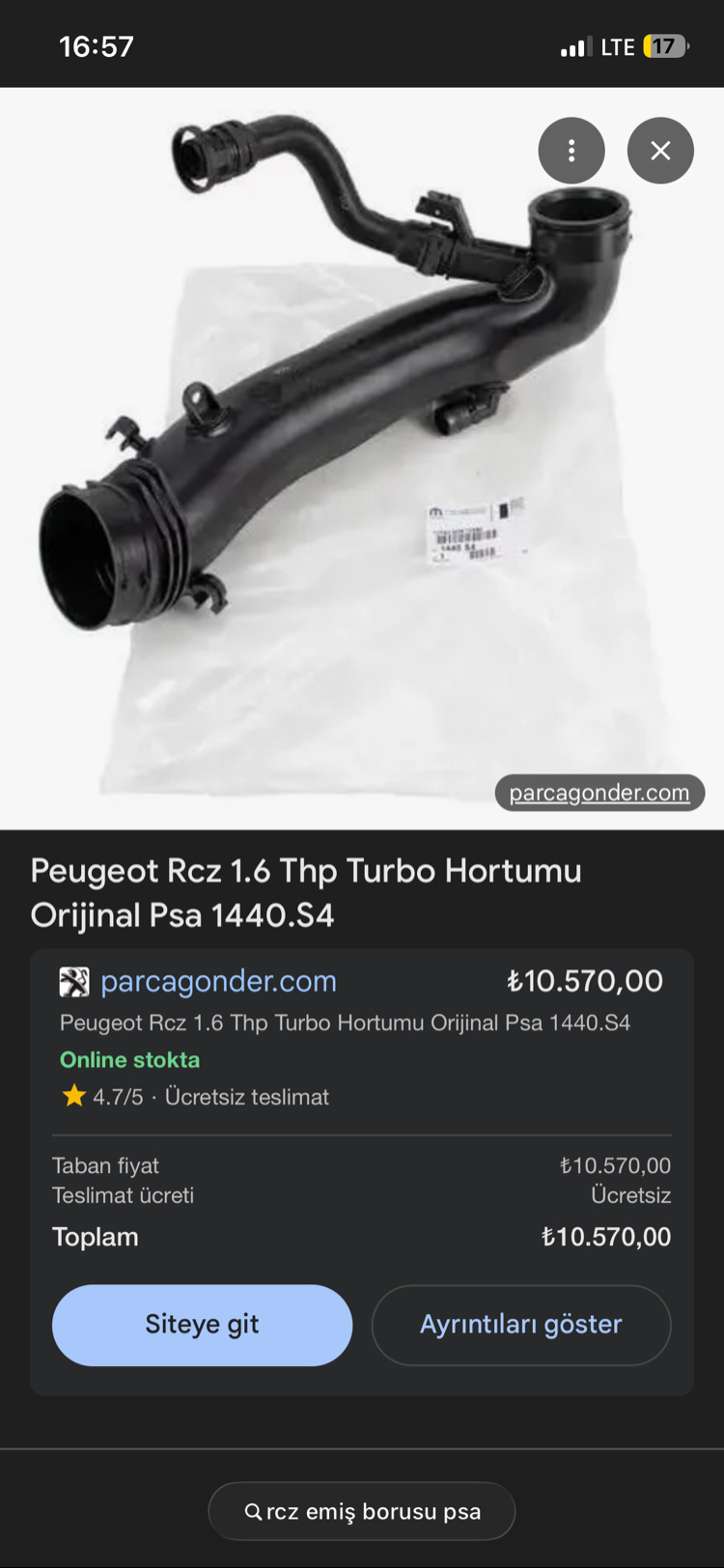 Rcz THP 156-200 TURBO EMİŞ BORUSU