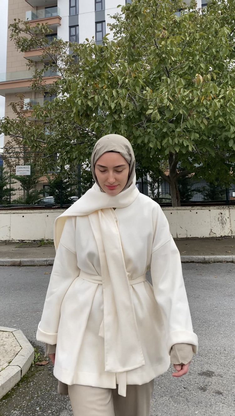 Atkılı kaşe ceket