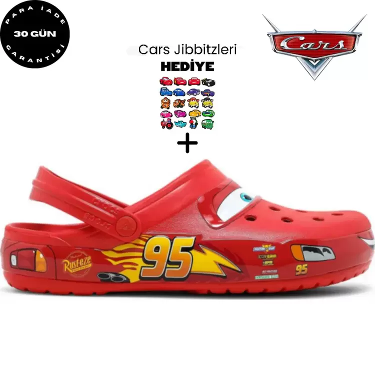 Şimşek McQueen Crocs (Numaranızı Son Fotoğraftan Seçip Sipariş Notunuzda Belirtiniz)