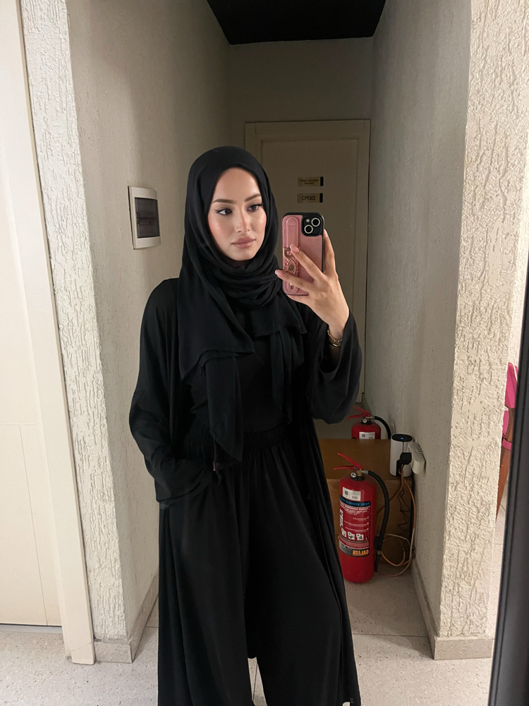 Üçlü Abaya Takım Siyah ( ön sipariş )