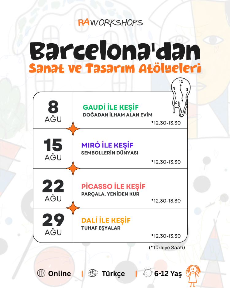 Barcelona'dan Sanat ve Tasarım : Ağustos Ayı Boyunca Dört Atölye