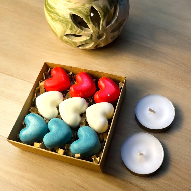 buhardanlık mumları + 2 tealight soya mum ile birlikte