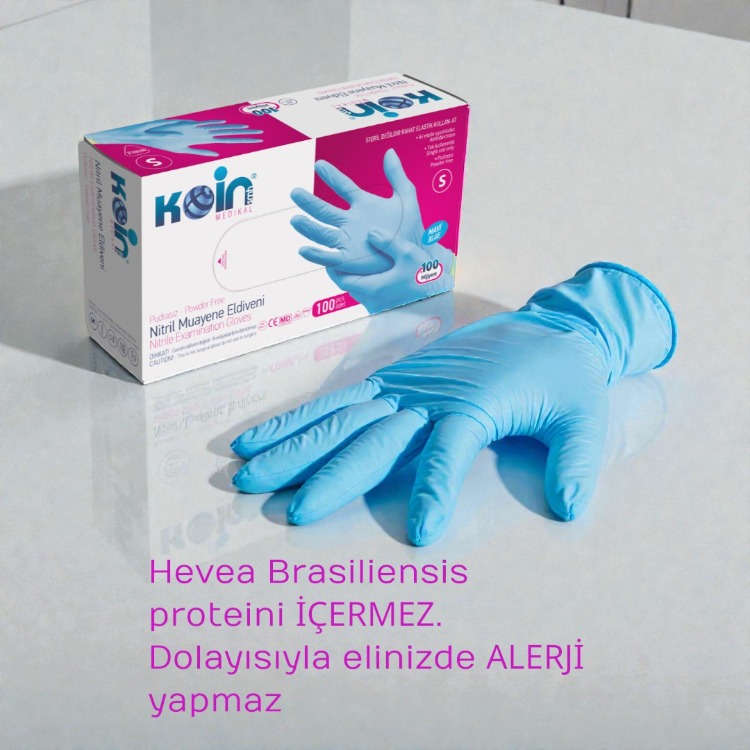 KOİN Nitril Mavi - Antialerjik Eldiven