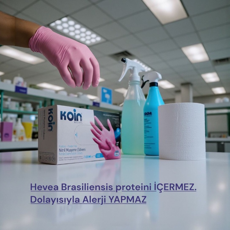 KOİN Nitril Pembe - Antialerjik Eldiven