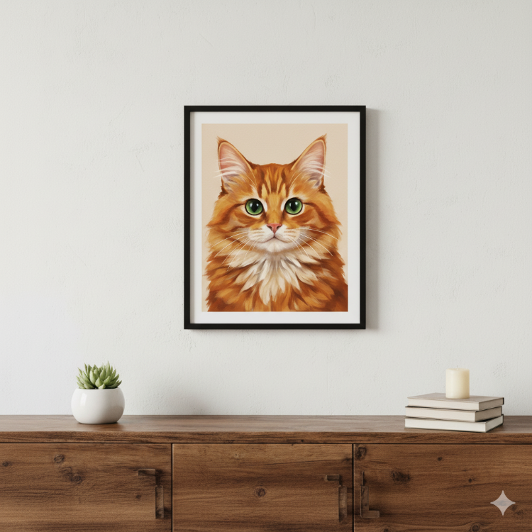 Kişiye Özel Evcil Hayvan Portresi | Dijital İllüstrasyon | Kedi & Köpek Çizimi