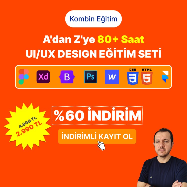 A'dan Z'ye 80+ Saat UI/UX DESIGN EĞİTİM SETİ