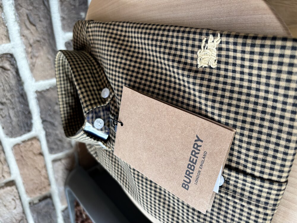 Burberry Pamuklu Erkek Gömleği Sütlü Kahve 