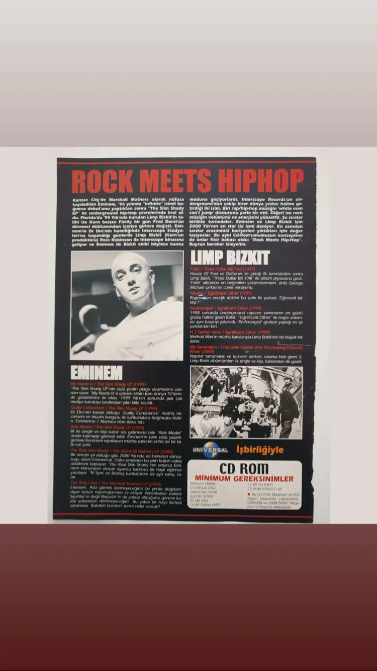 Eminem zaman tüneli posteri haber röportaj( 4 sayfa )