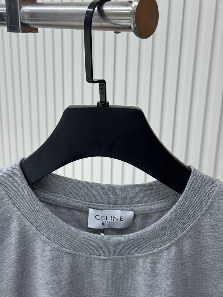 Celine Nakış Gri Tshirt