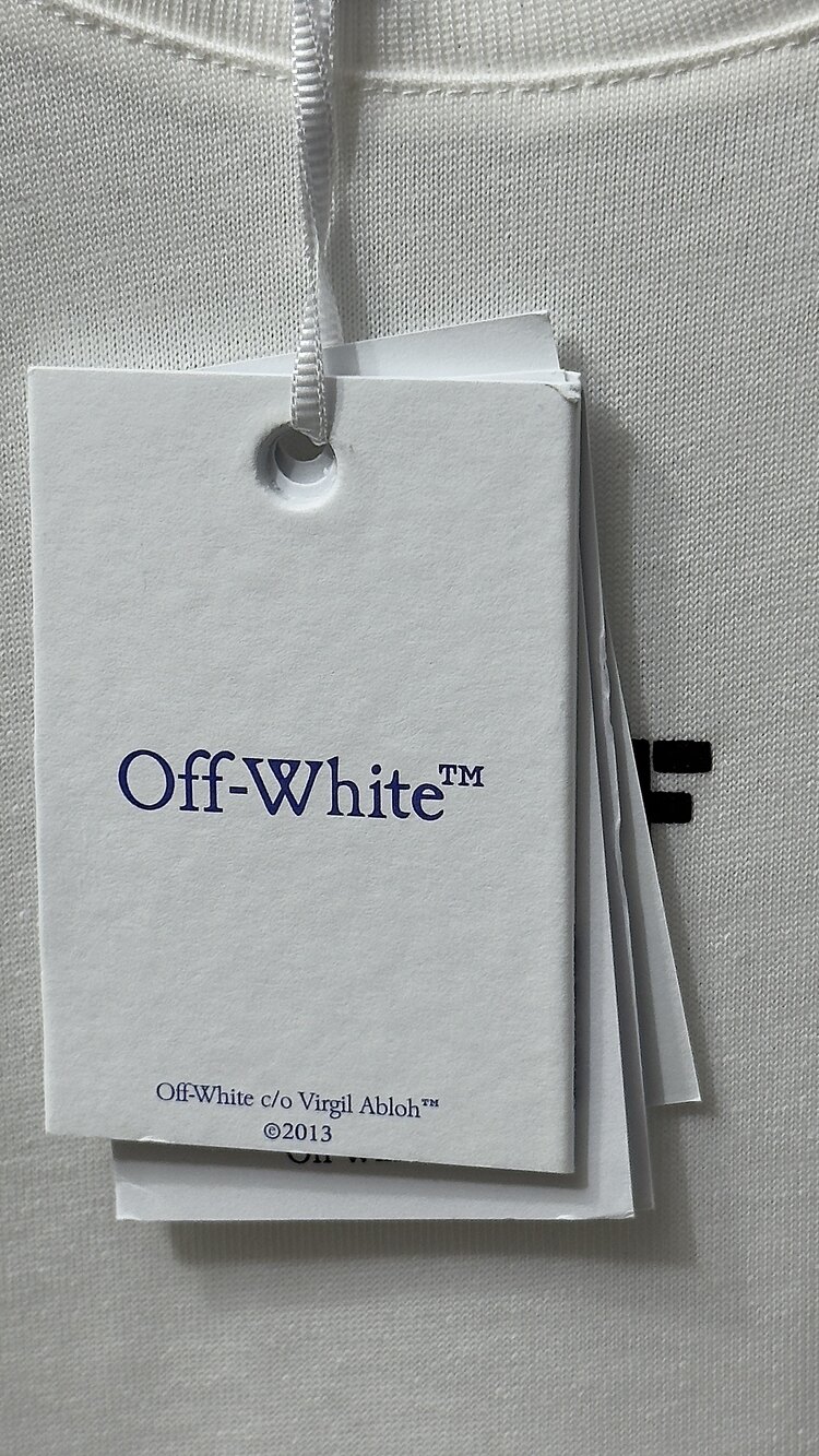 Off White Arka Baskılı Beyaz Tshirt